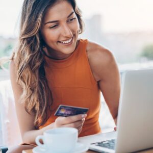 Person using a laptop