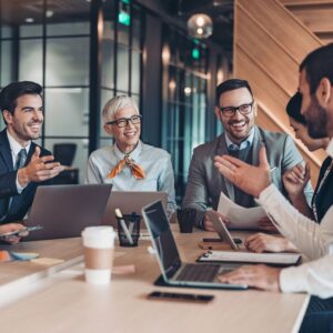 team meeting of professionals