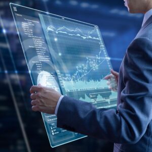 futuristic digital map