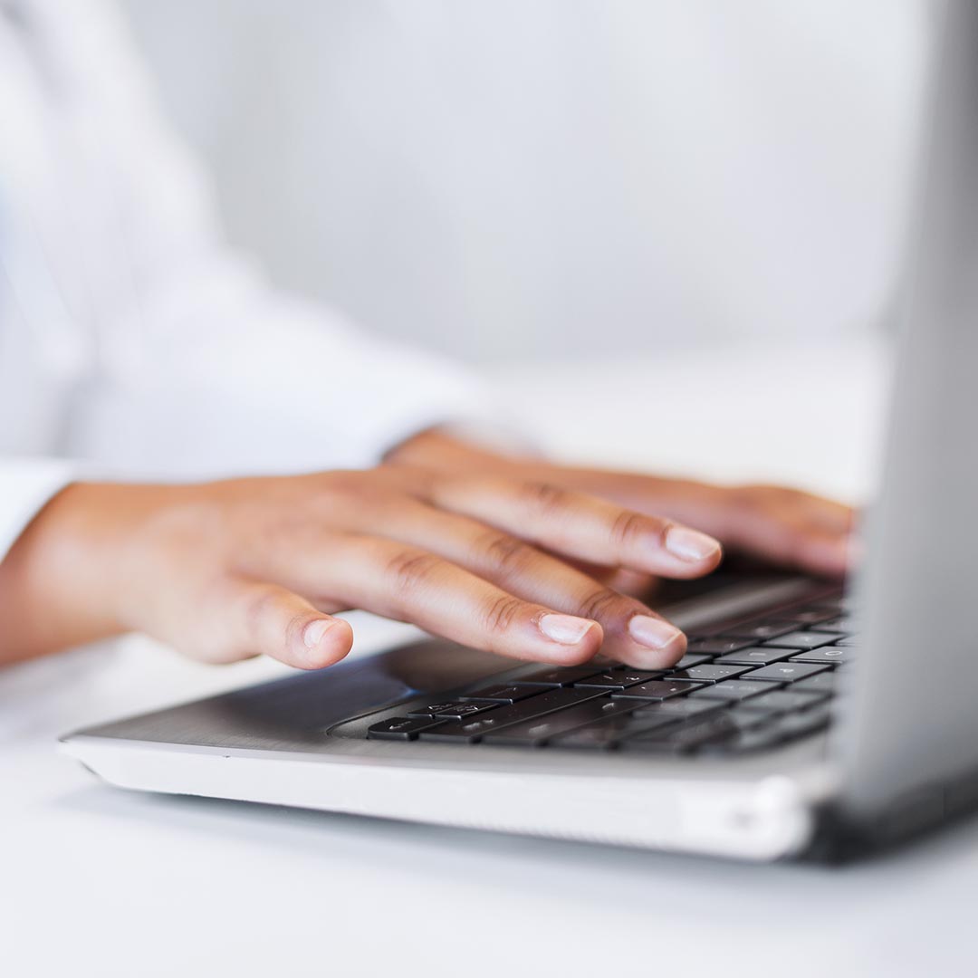 person using a laptop