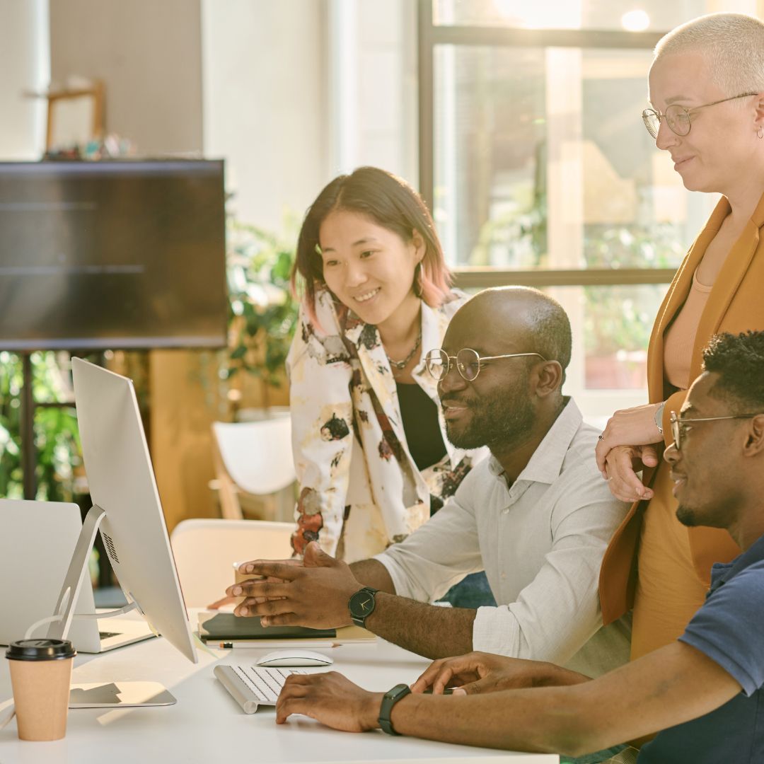 happy business people